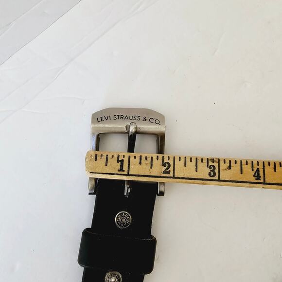 Levi's Black Leather Belt 42" Big and Tall - Picture 5 of 9